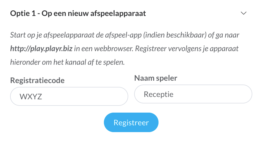 Op een nieuw afspeelapparaat